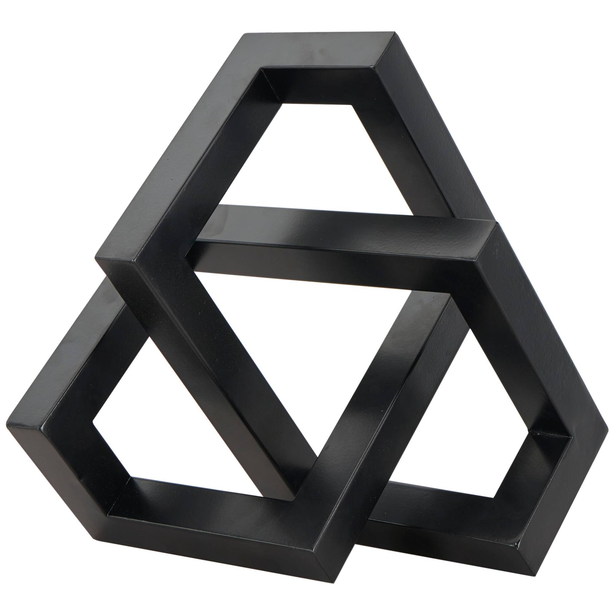 13.5" Iron Geometric Abstract Shaped Sculpture Décor